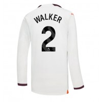 Manchester City Kyle Walker #2 Vieraspaita 2023-24 Pitkähihainen